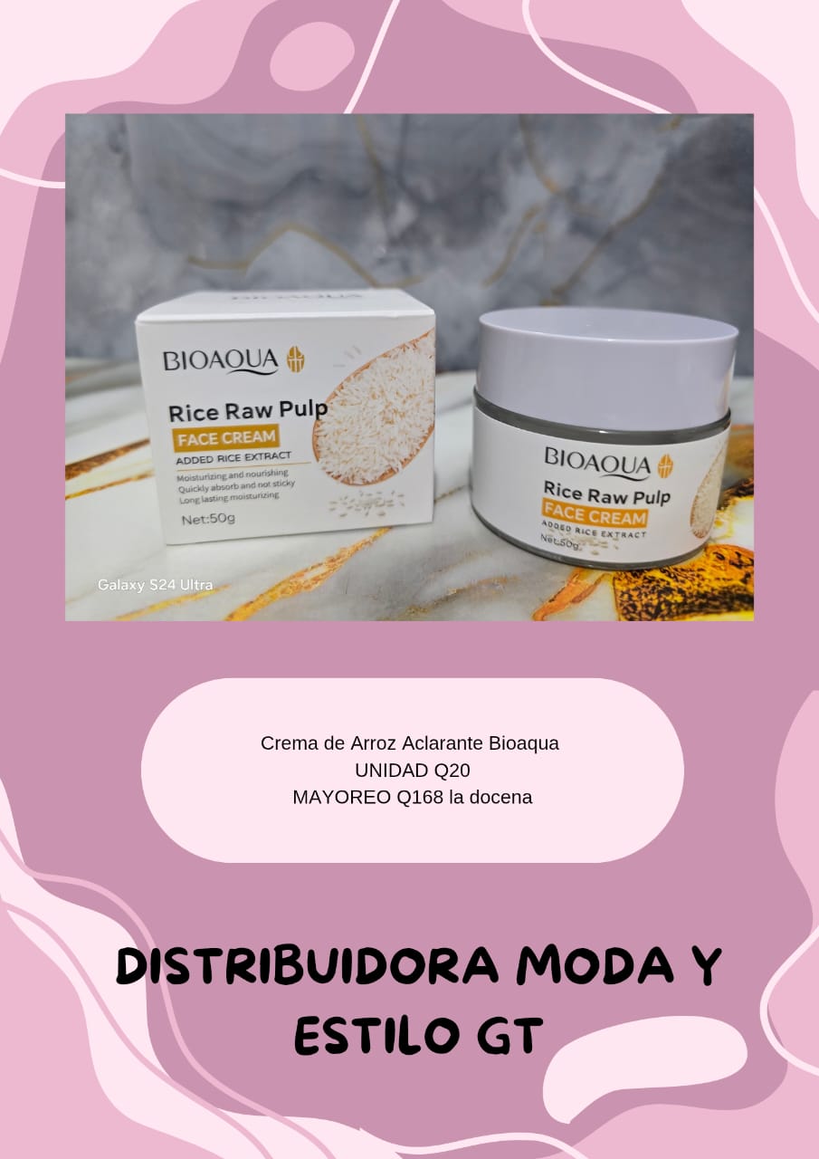 Crema de Arroz Aclarante Bio Aqua
