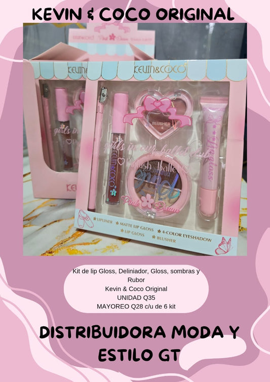Kit de Gloss, Deliniador, Sombras y Rubor