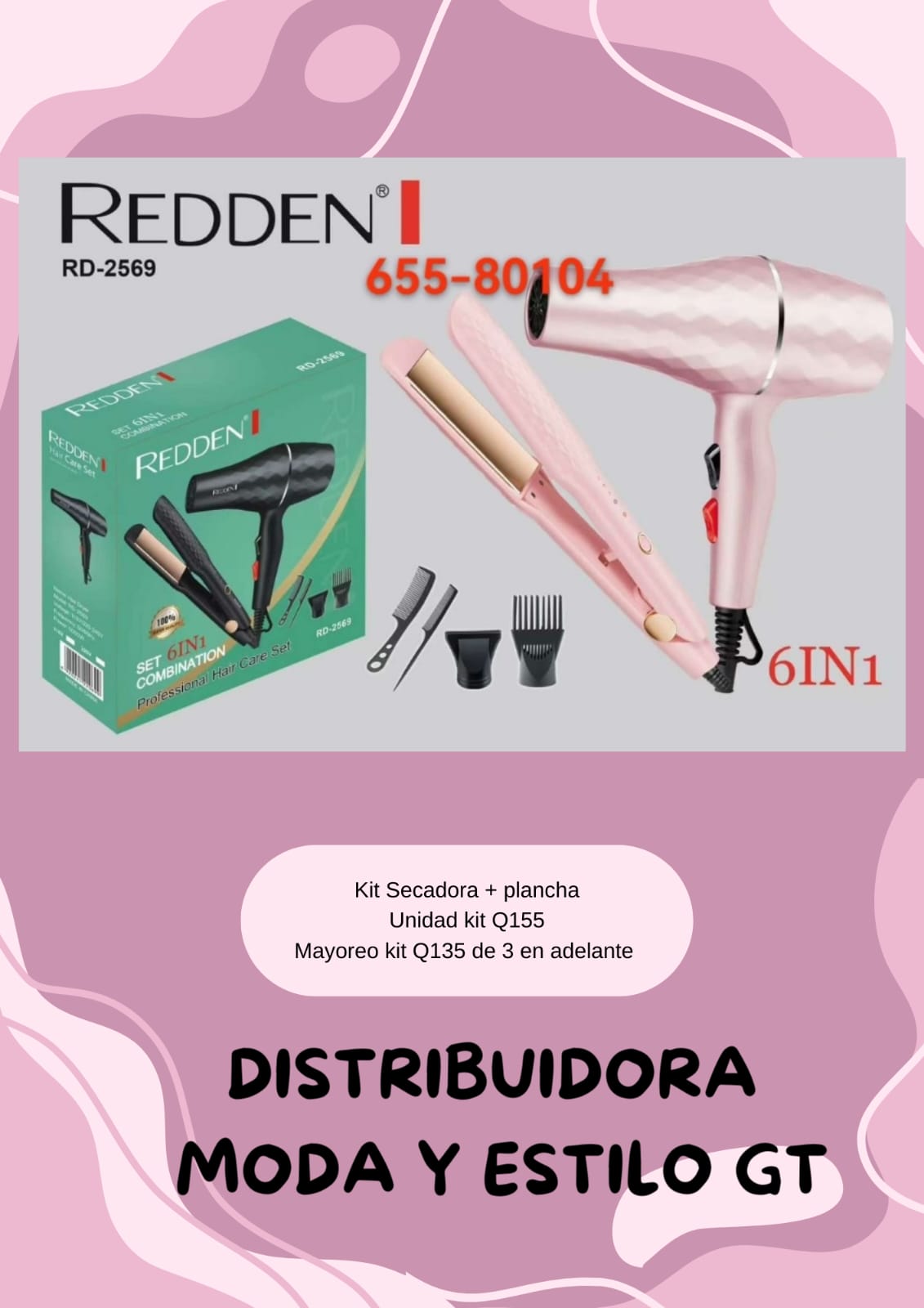 Kit de Secadora + Plancha Redden