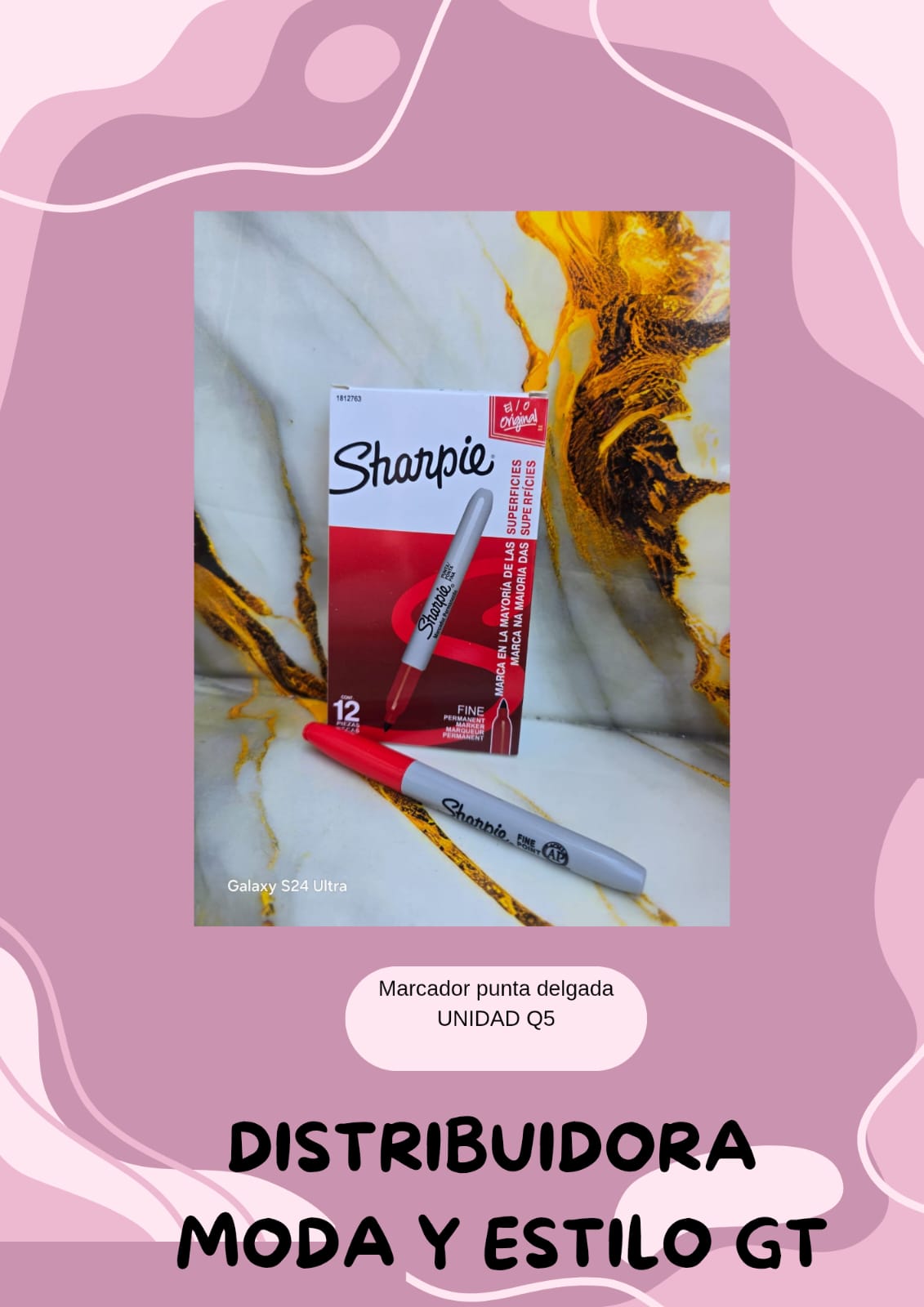 Sharpie Marcador de Punta Delgada