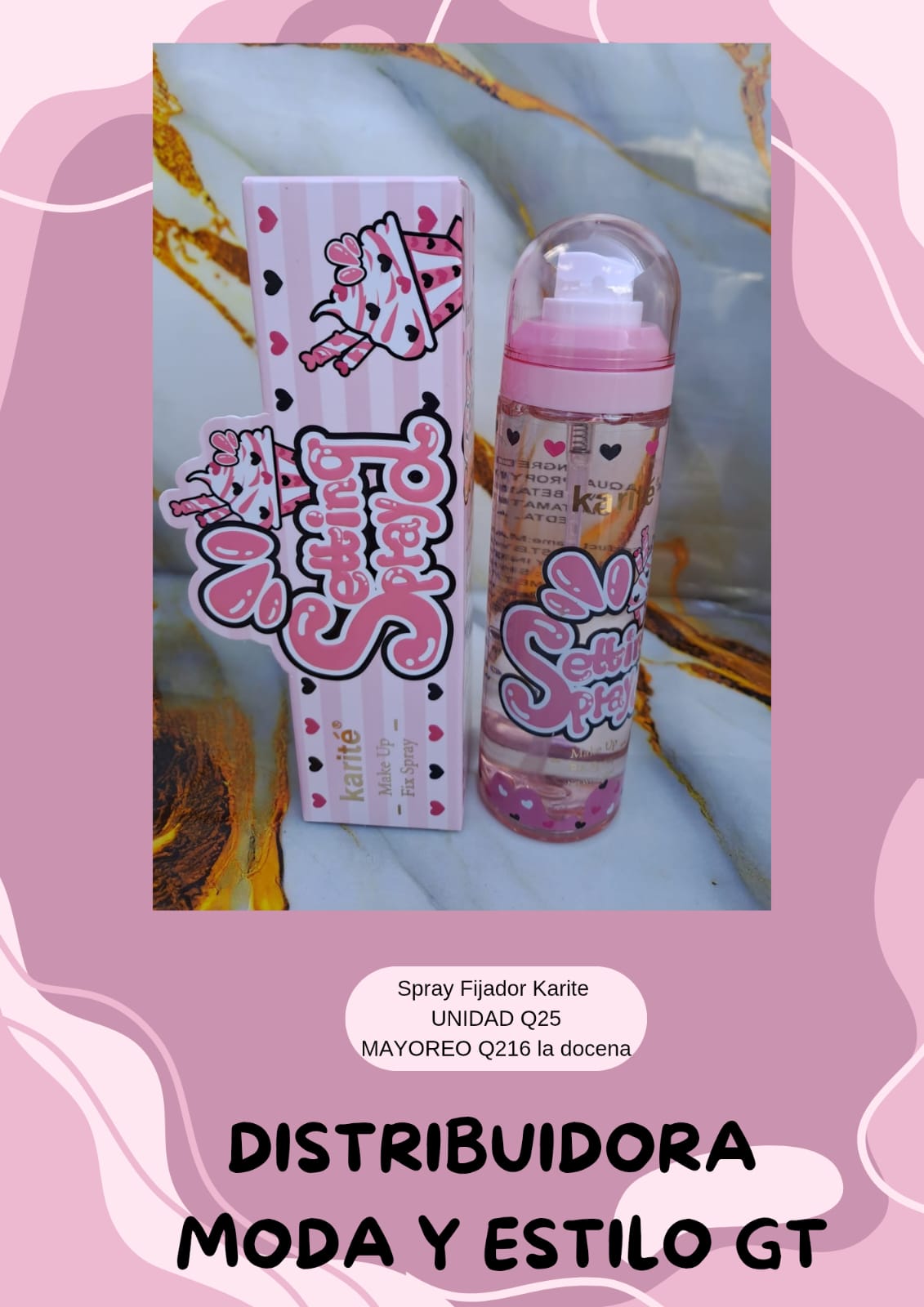 Spray Fijador Karite Rosa