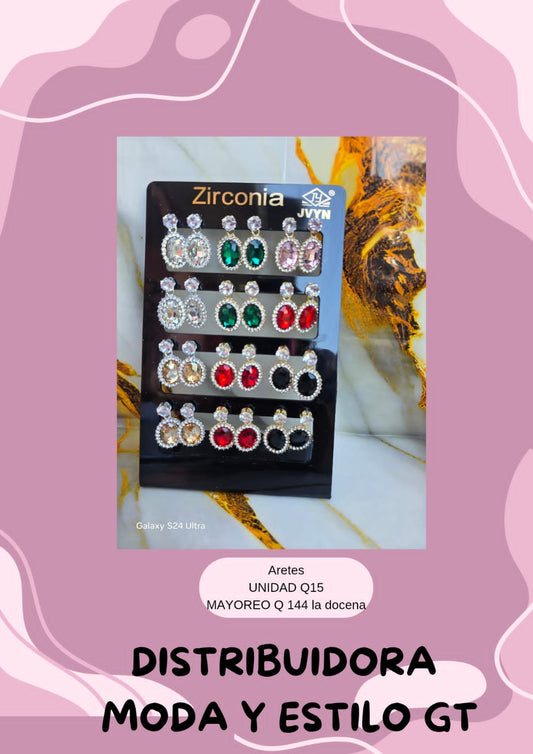 Aretes de Piedras Zirconia