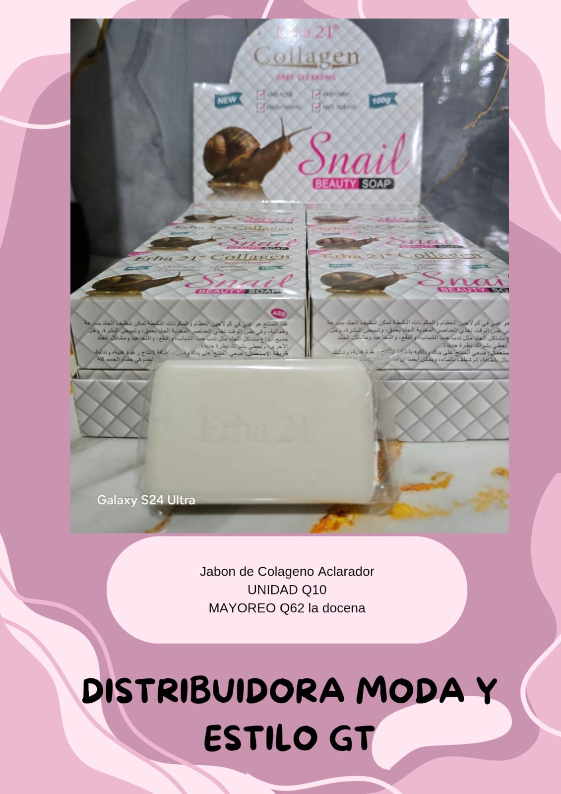 Jabo de Colageno Aclarador Snail