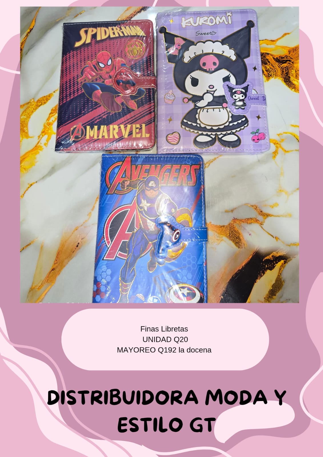 Libretas de Diferentes Personajes