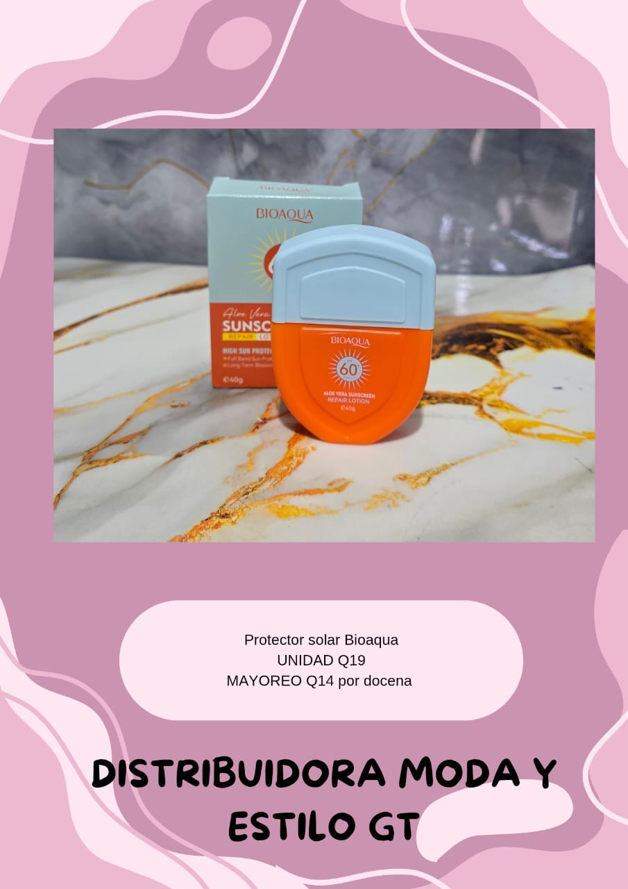 Protector Solar BIOAQUA 60+Spf