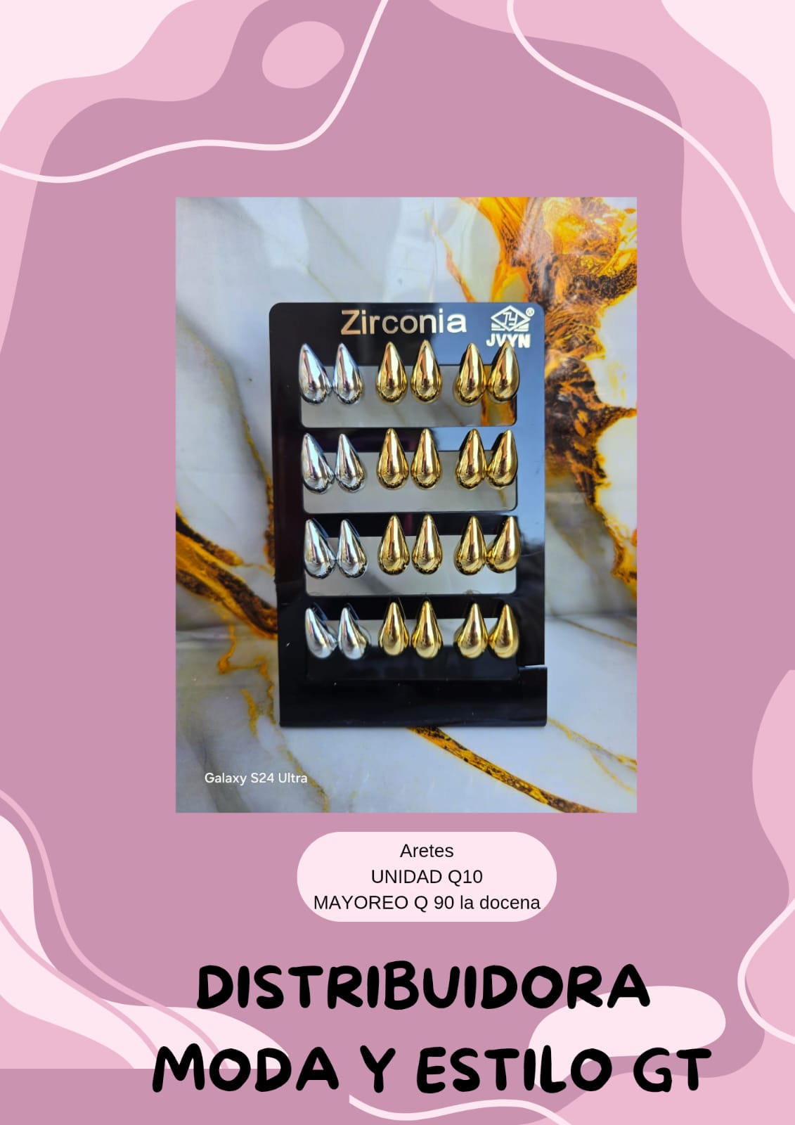 Aretes de Gota Zirconia