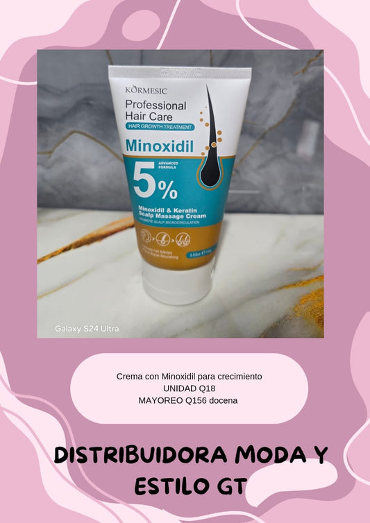 Crema de Minoxidil para el Crecimiento del Cabello
