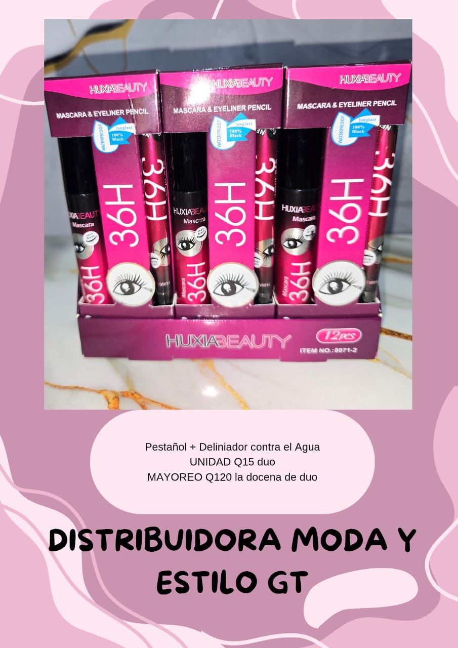 HuxiaBeauty Pestañol y Deliniador Contra el Agua