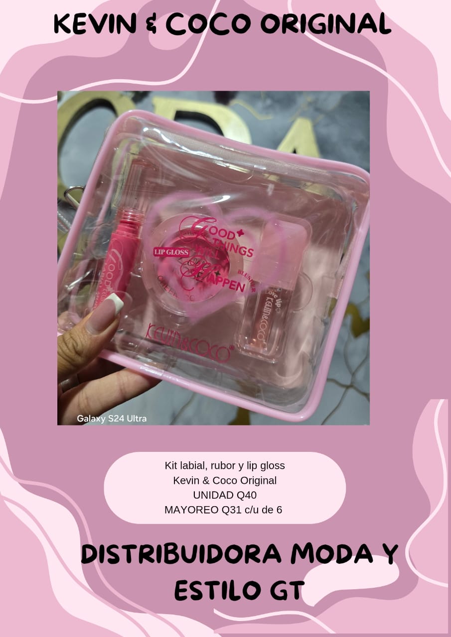 Kit Libial + Rubor y Lip Gloss Kevin y Coco Original