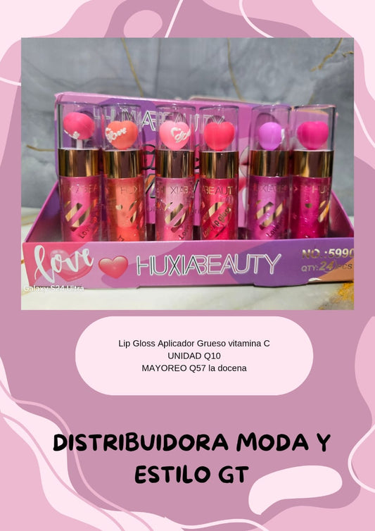 Lip Gloss con Aplicador Grueso y Vitamina C