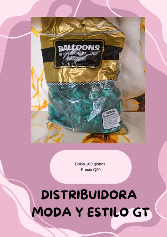 Bolsa de 100 Globos Verdes