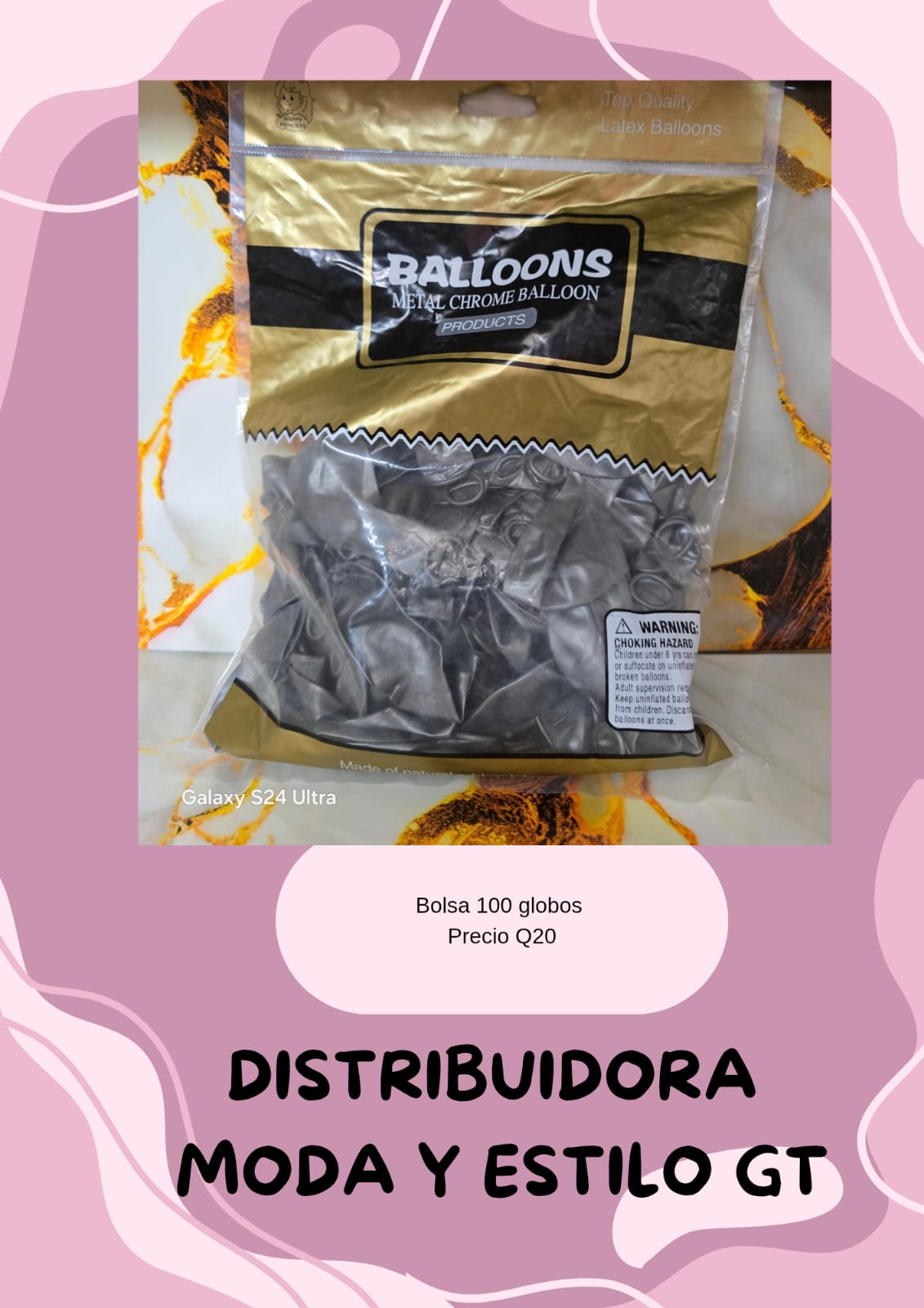 Bolsa de 100 Globos Plateados