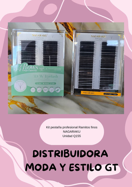 Kit de Pestañas Profesional Ramitos Finos Nagaraku