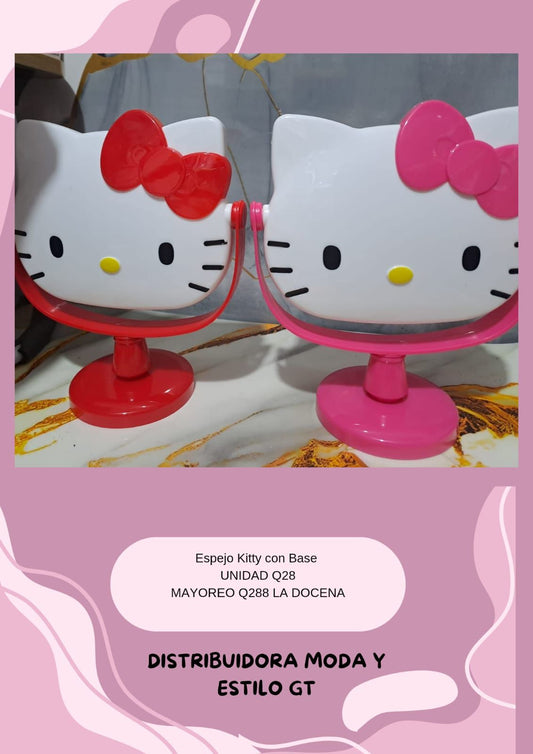 Espejo con Base de Hello Kitty