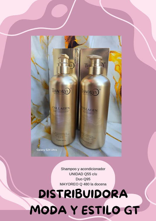 Shampoo y Acondicionador de Collageno Thao Y VY