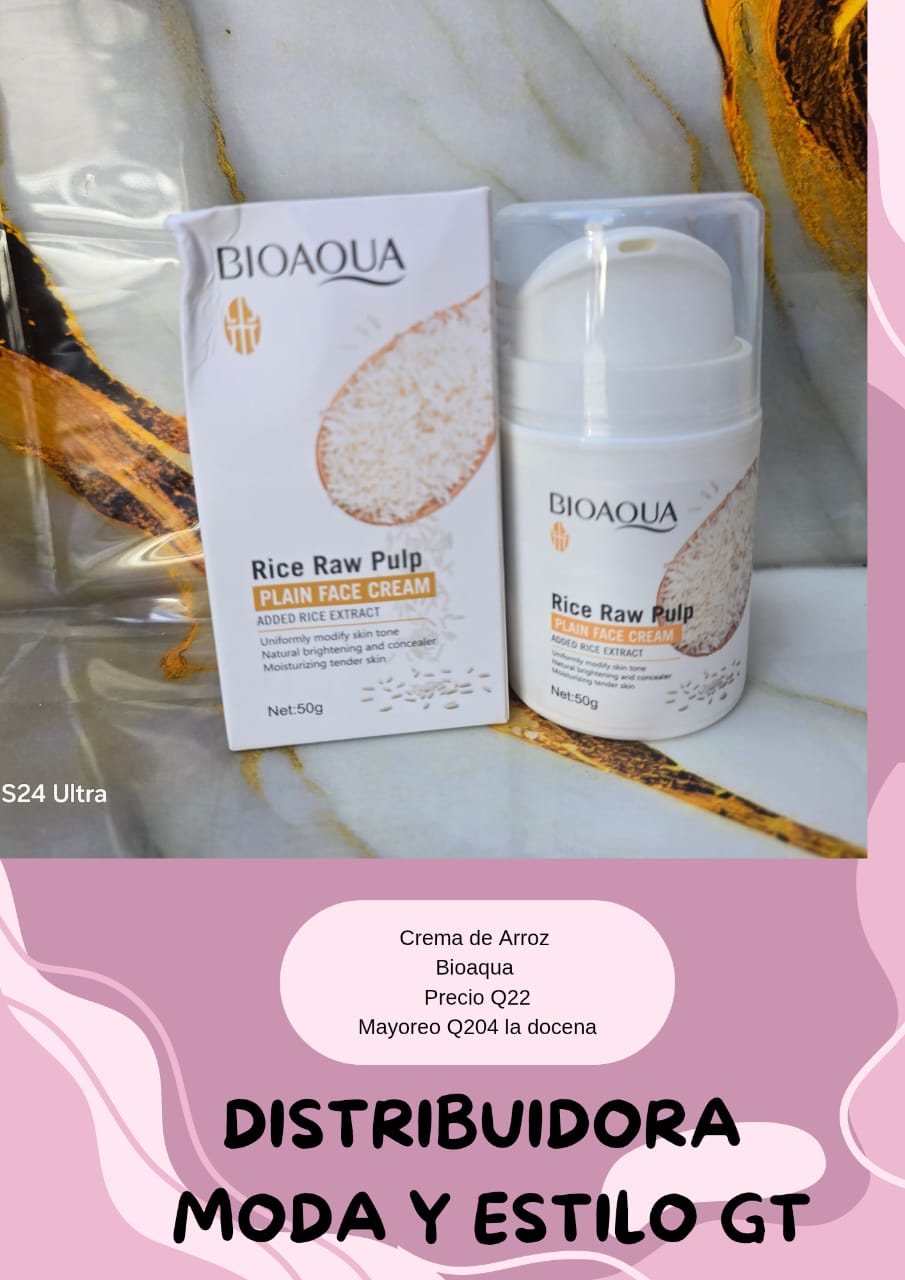 Crema Hidratante de Arroz BIO AQUA