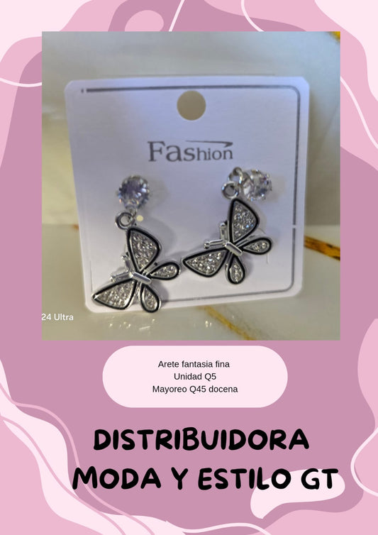 Aretes de Fantasia Fina Mariposa