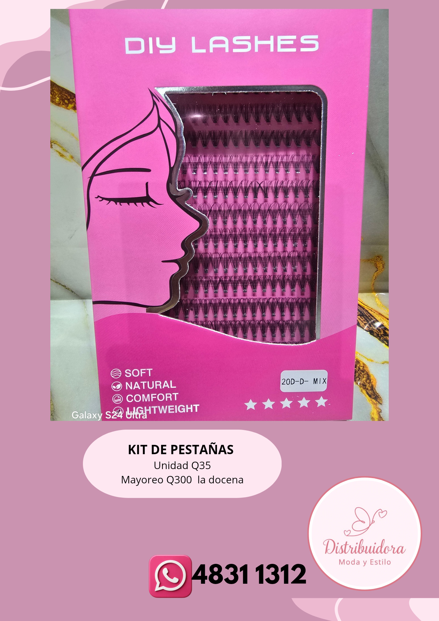 Kit de pestañas Pink kiss