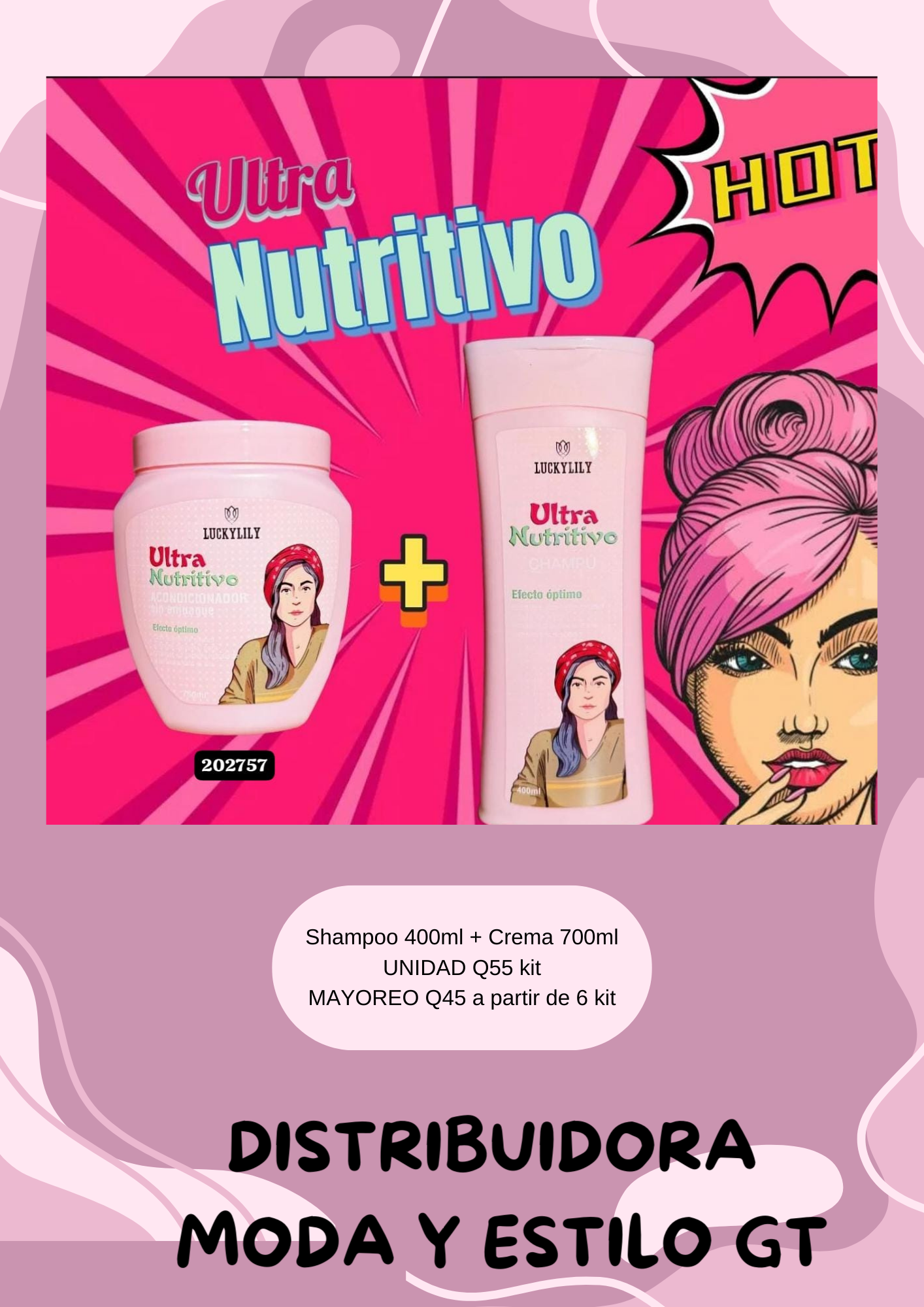 Crema y Shampoo para pelo liso