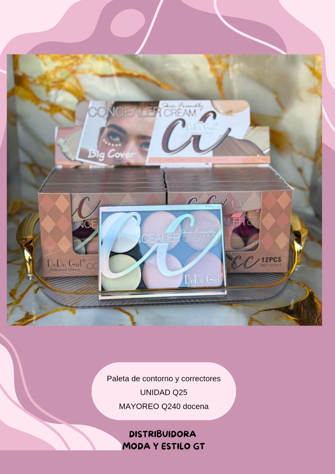 Paleta de contorno y corrector Kevin & Coco