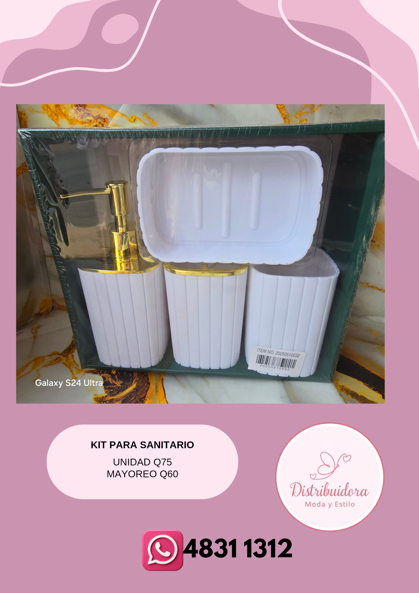 Set de accesorios para sanitario