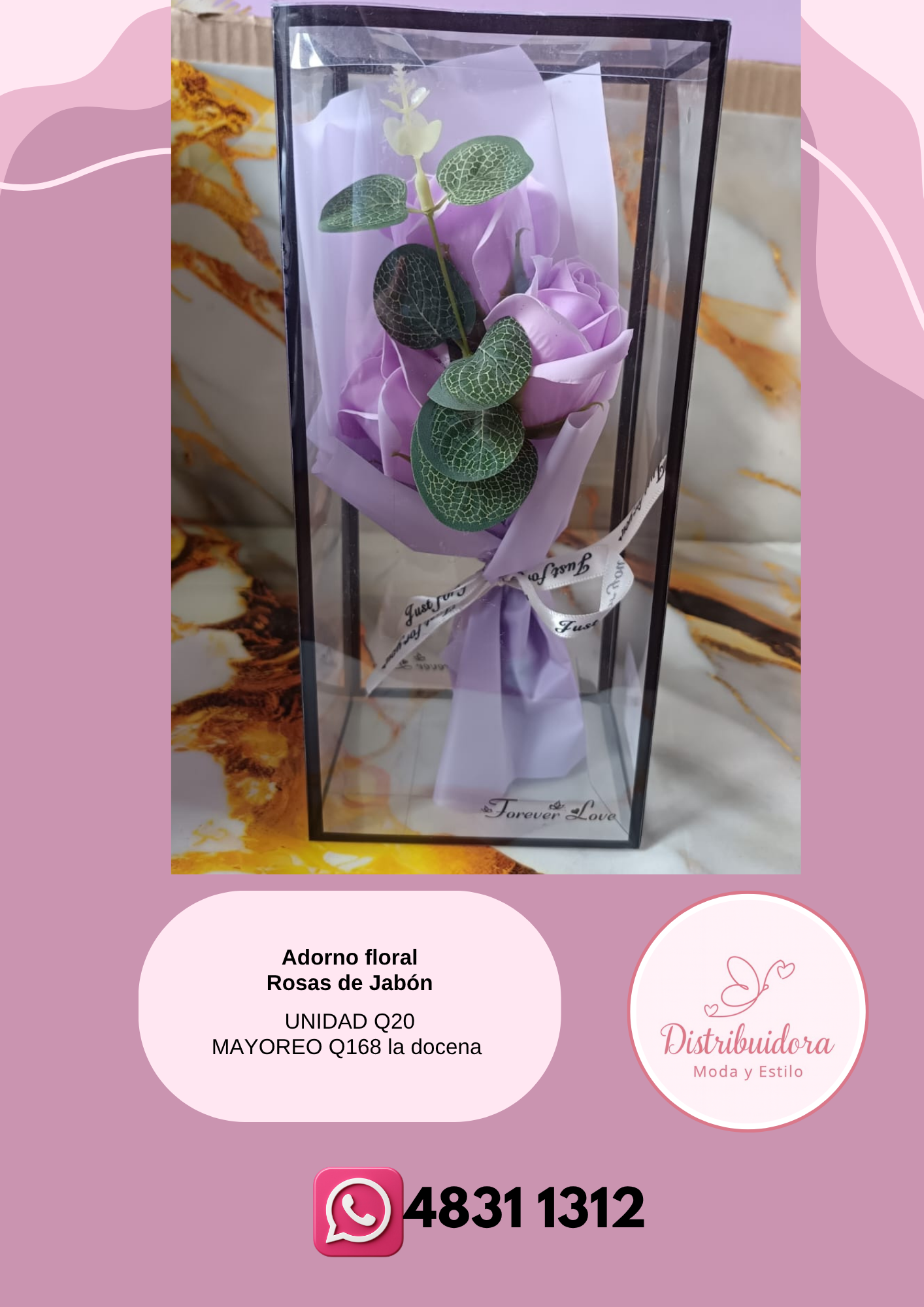 Adorno Floral Rosas de Jabón