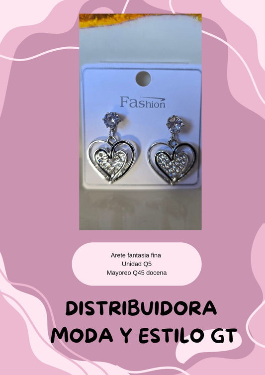 Arete de Fantasia Fina de Corazon