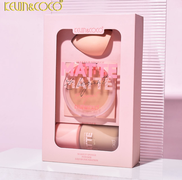 Kit de Base, Polvo y Beauty Blender Mate Kevin y Coco Original