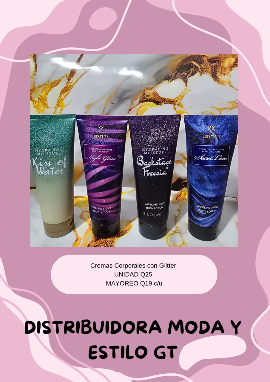 Cremas Corporales con Glitter