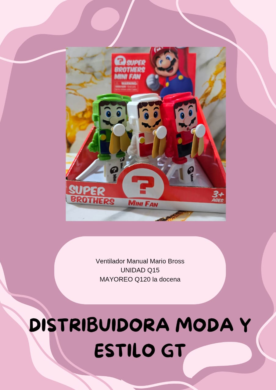 Ventilador Manual Mario Bros
