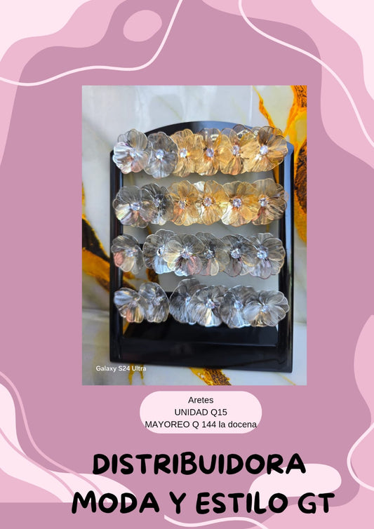 Aretes de Flor Zirconia