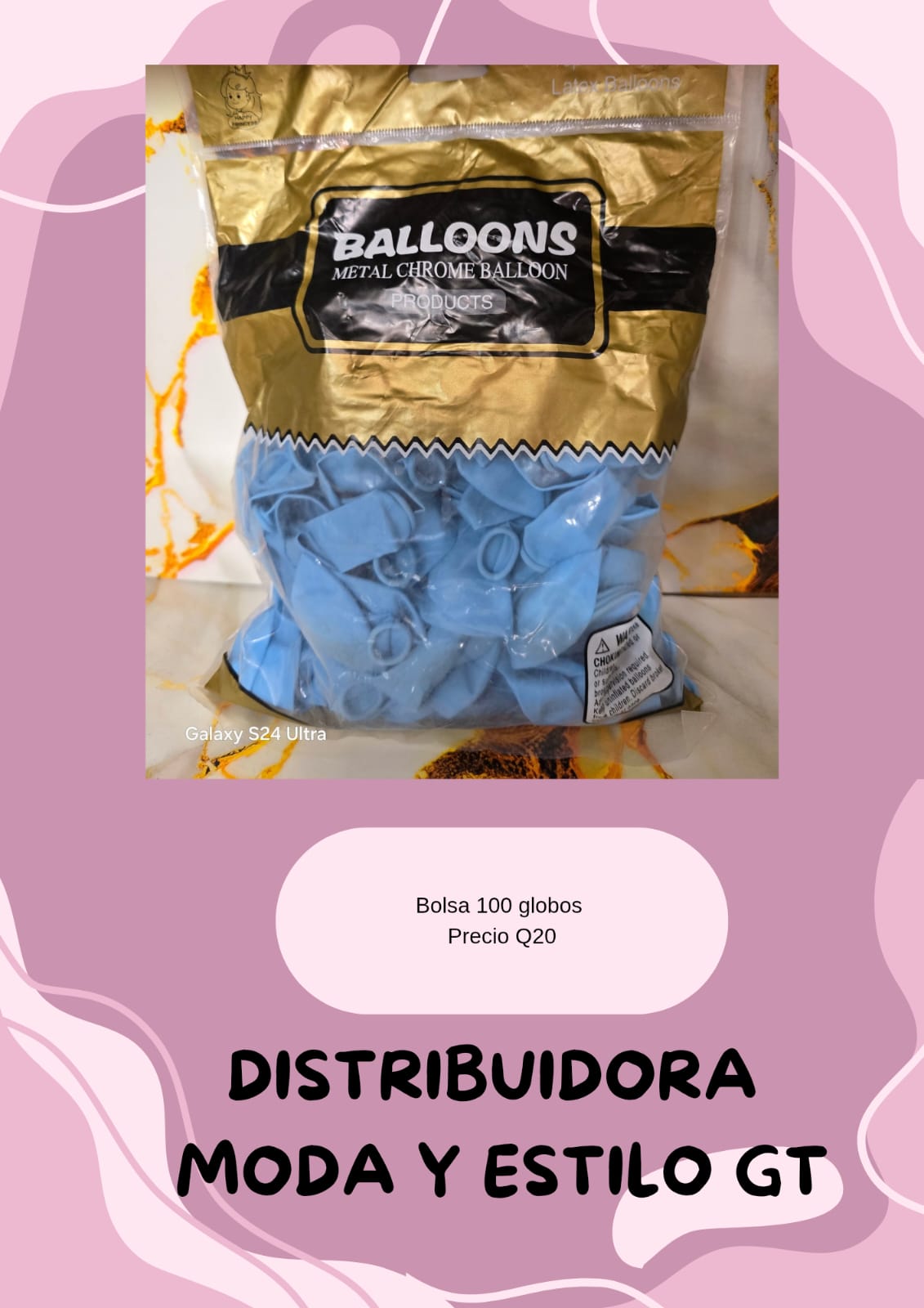 Bolsa de 100 Globos Azules