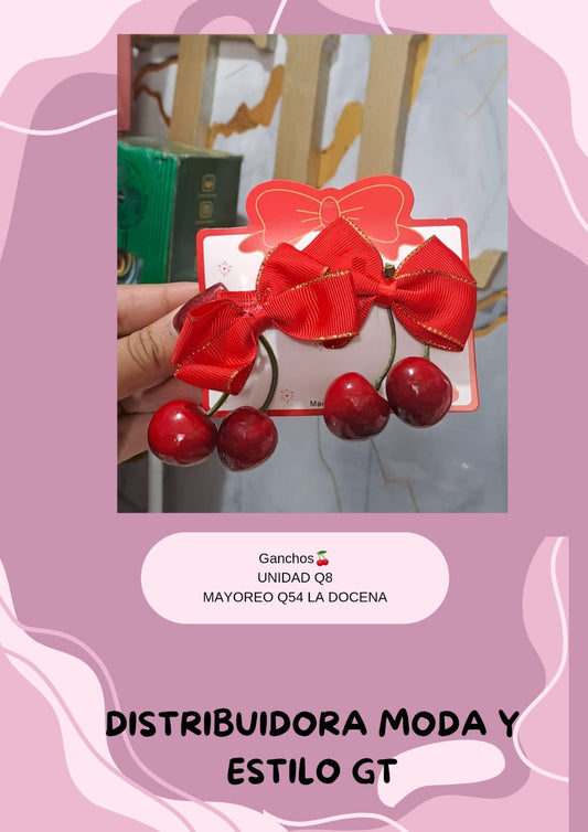 Ganchos de Cereza con Moño