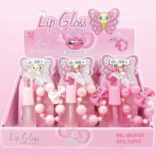 Gloss con Llavero Mariposa