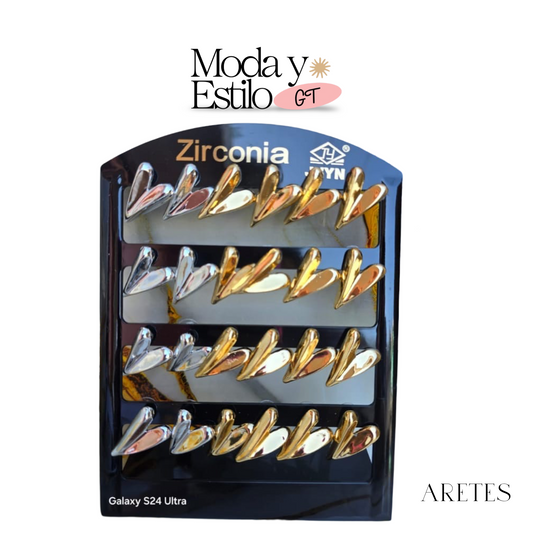 Aretes de Pinza Zirconia