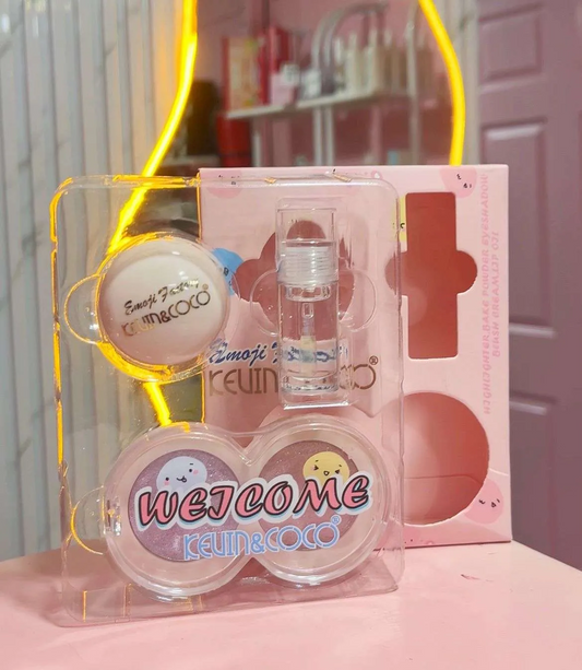 Kit Iluminador + Lip Gloss y Rubor Kevin y Coco Original