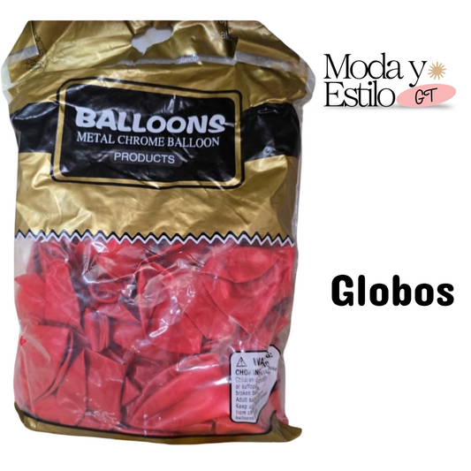 Bolsa de 100 Globos Rojos
