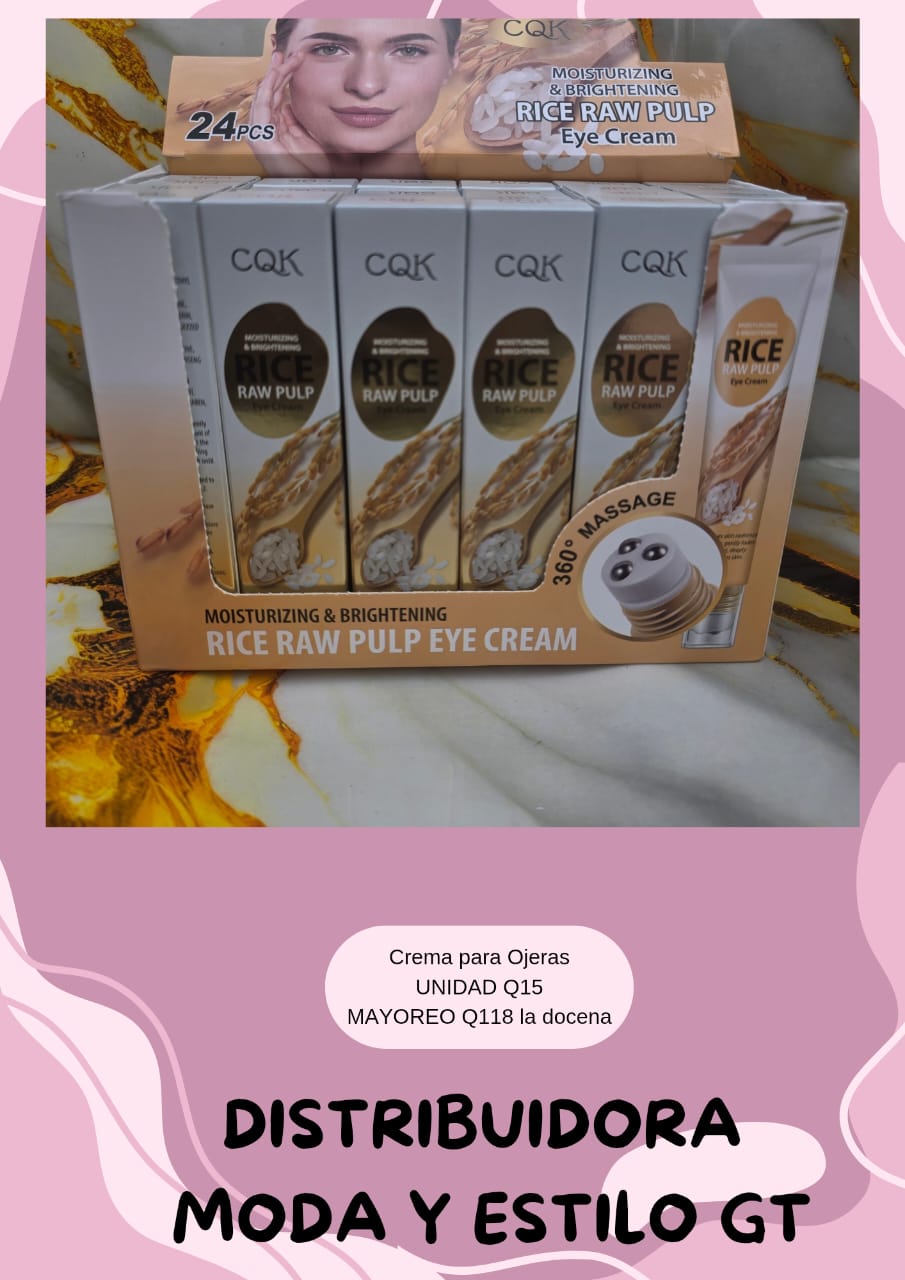Crema de Arroz para Ojeras CQK