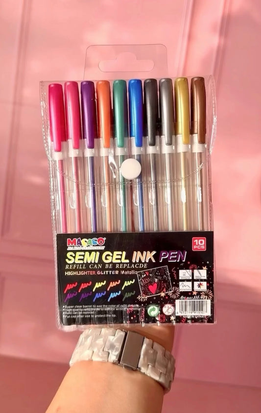 Lapiceros en Gel 10 Pcs