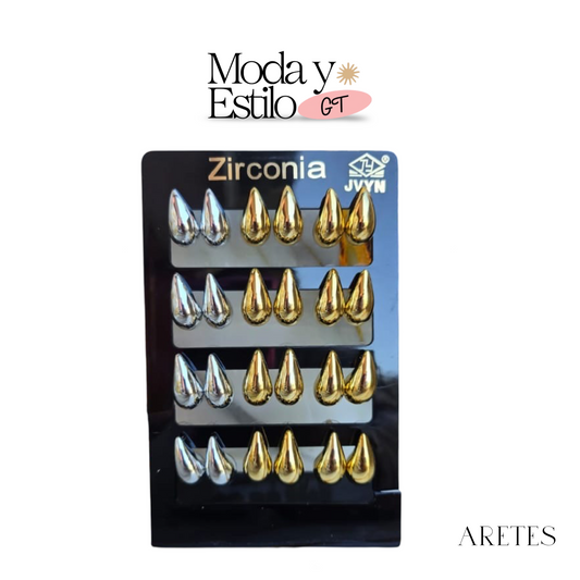 Aretes de Gota Zirconia