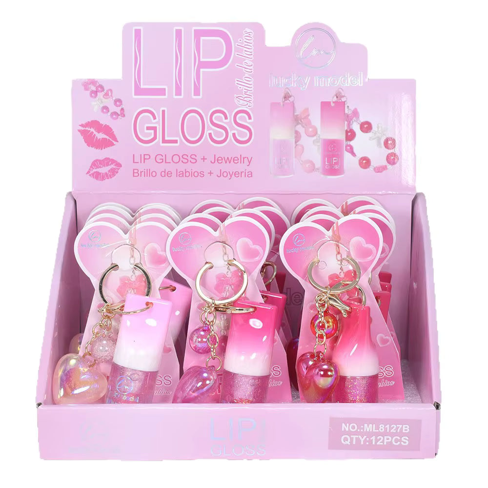 Gloss con Llavero de Corazon