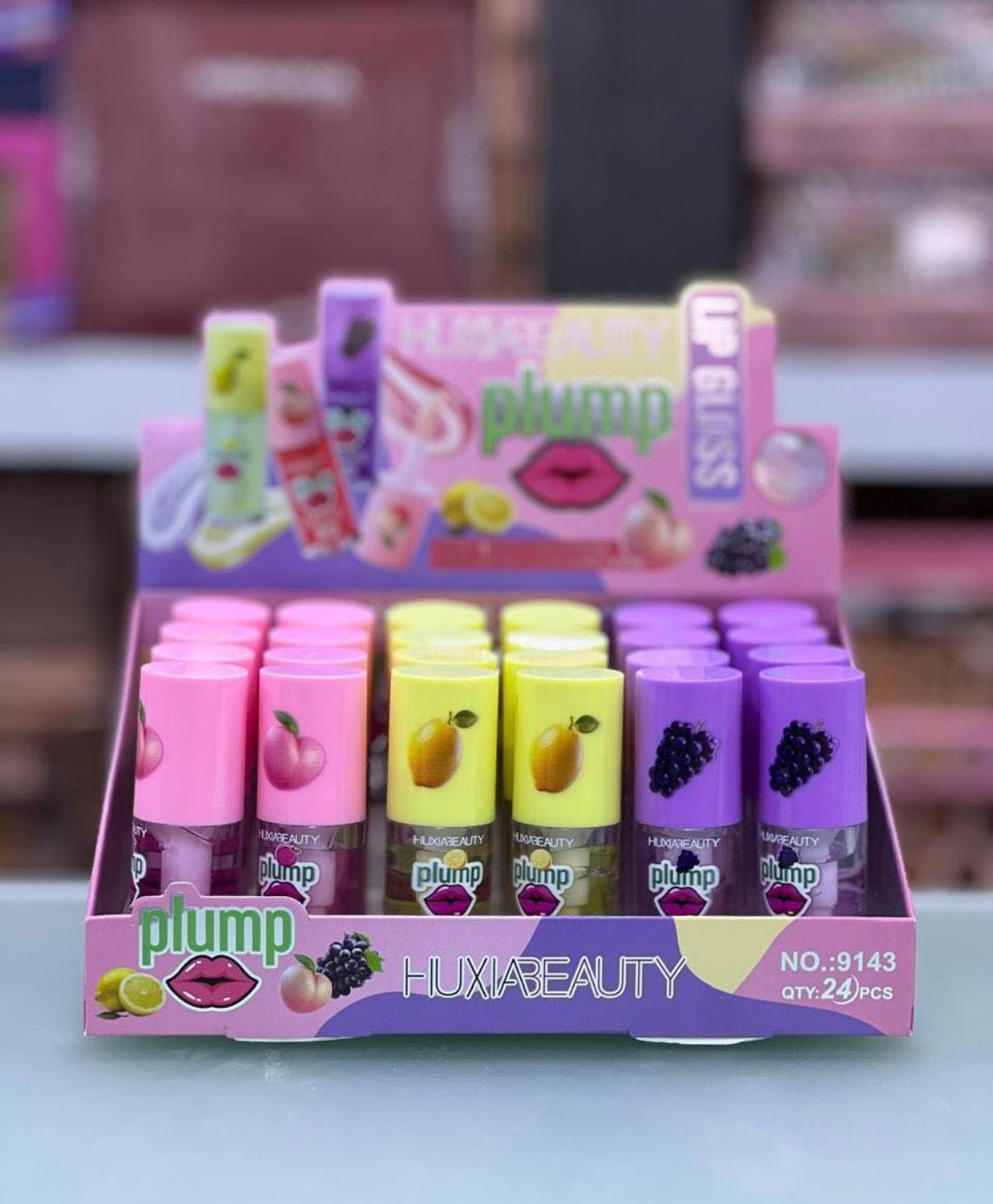 Lip Gloss de Frutas con Aplicador Grueso