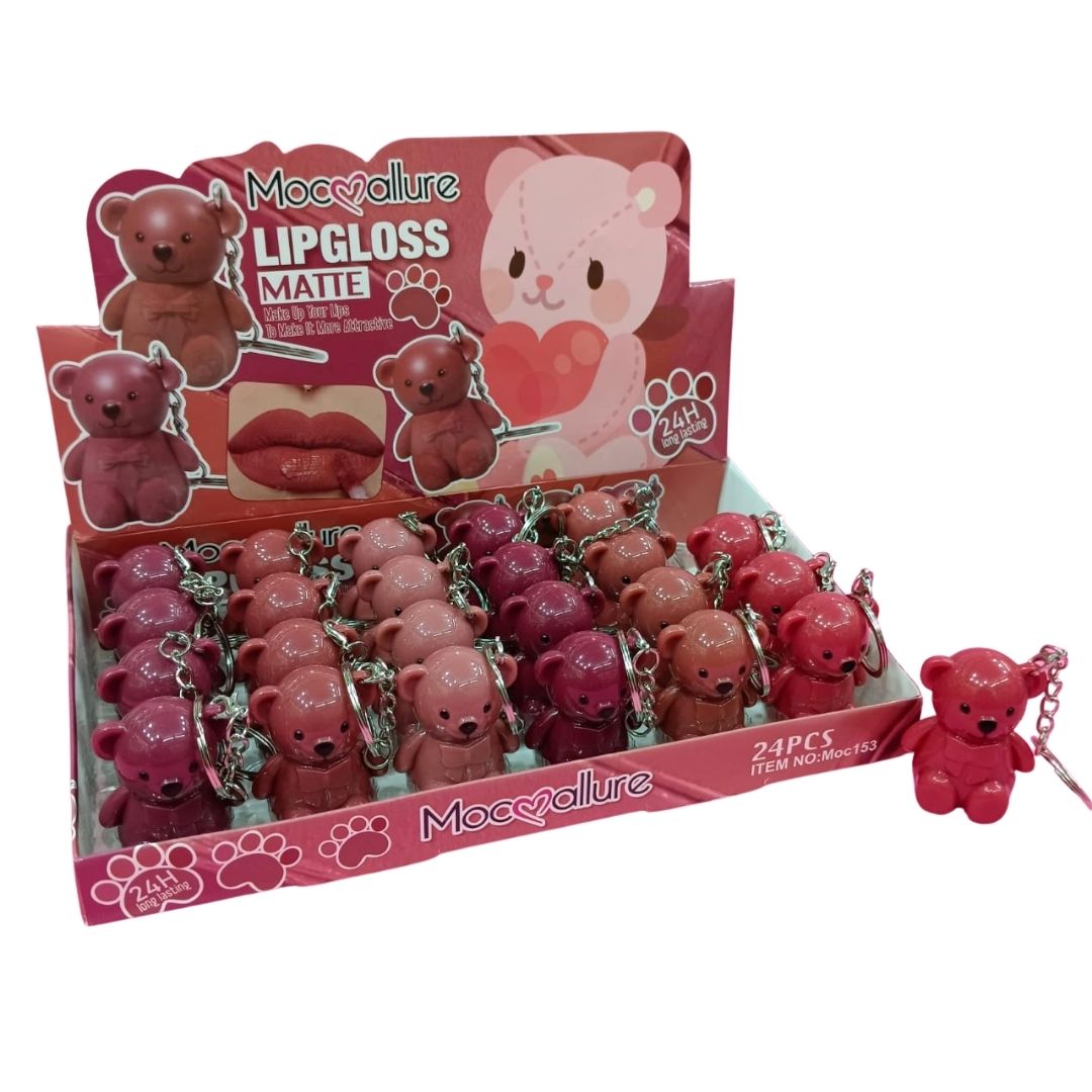 Lip Gloss Llavero Oso