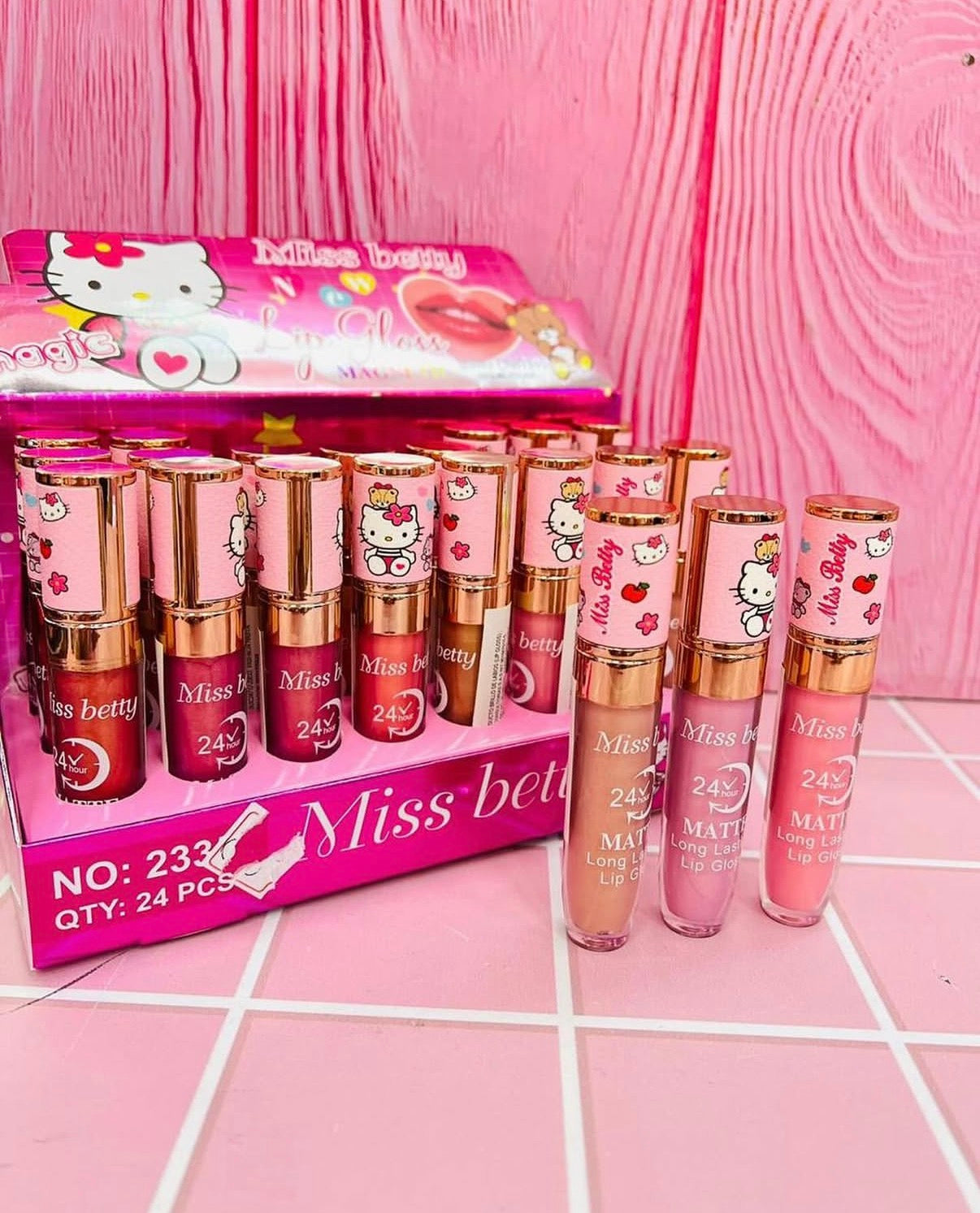 Lip Gloss con Glitter Hello Kitty