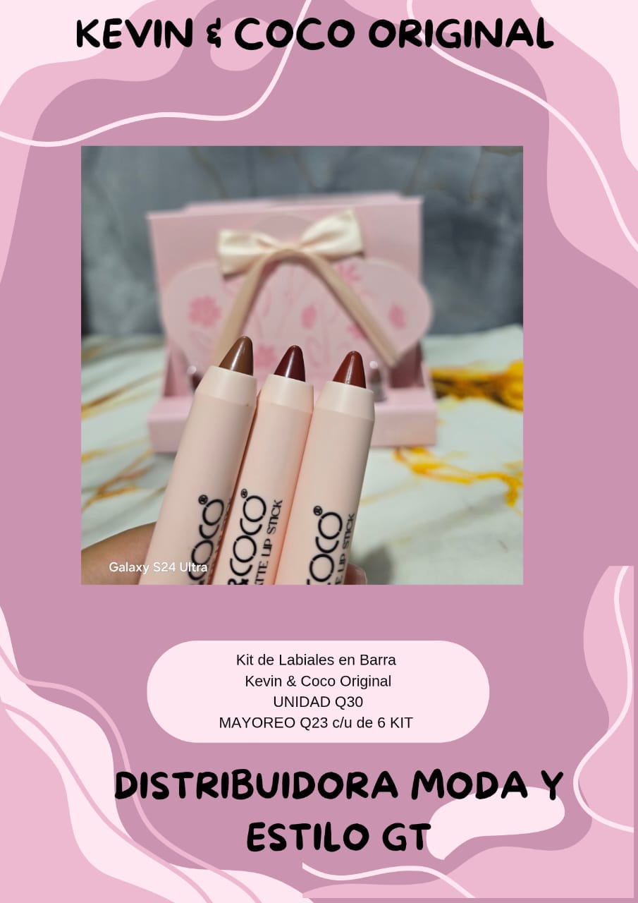 Kit de Labiales en Barra Kevin y Coco Original