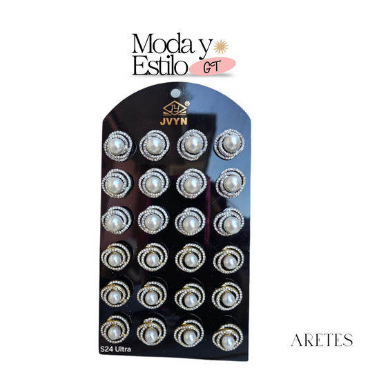 Aretes de Espiral Zirconia