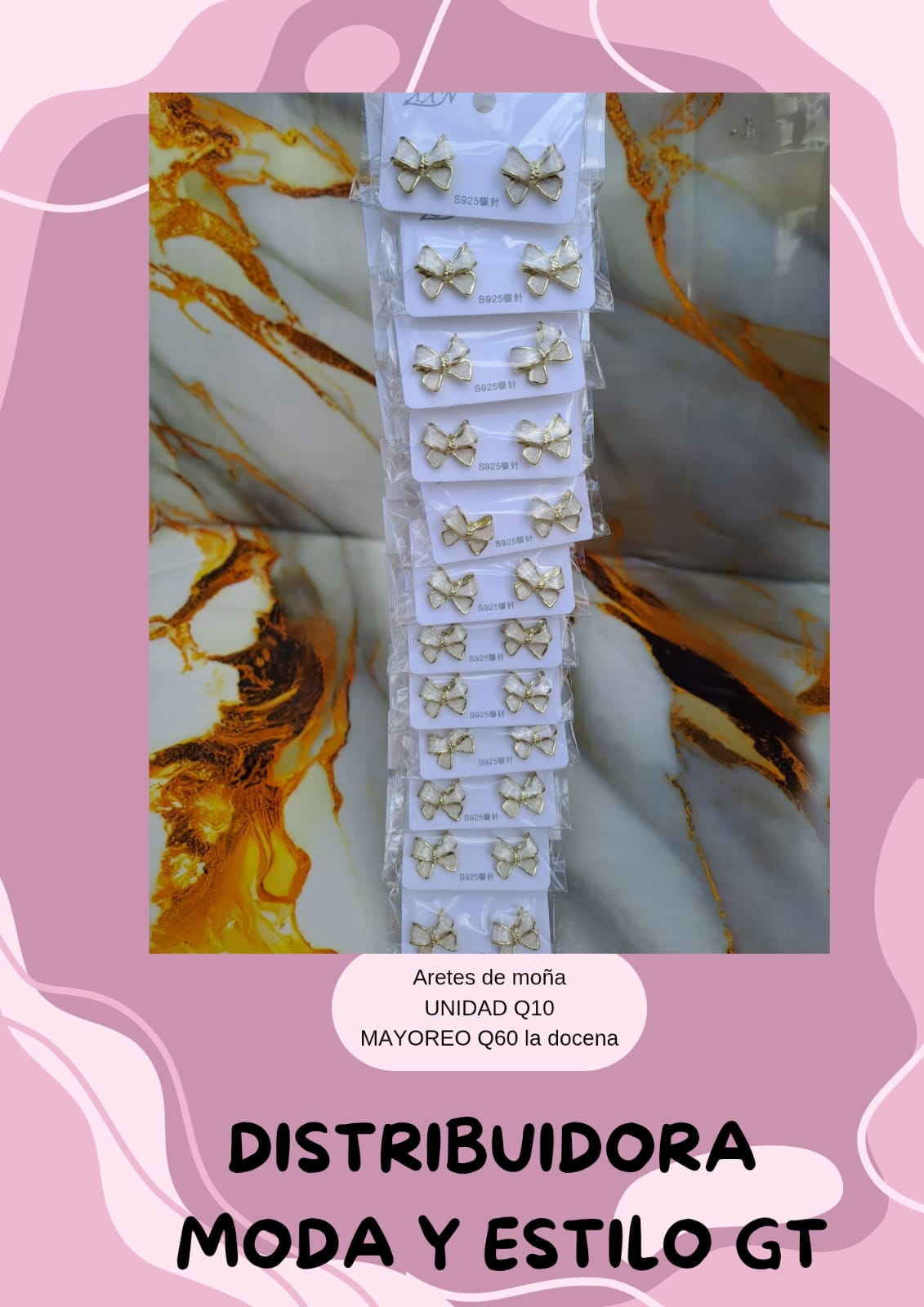 Aretes de Moña Blacos