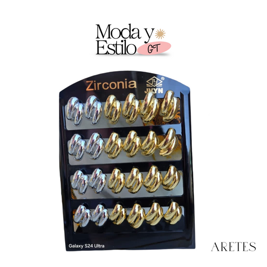 Aretes de Duo Zirconia