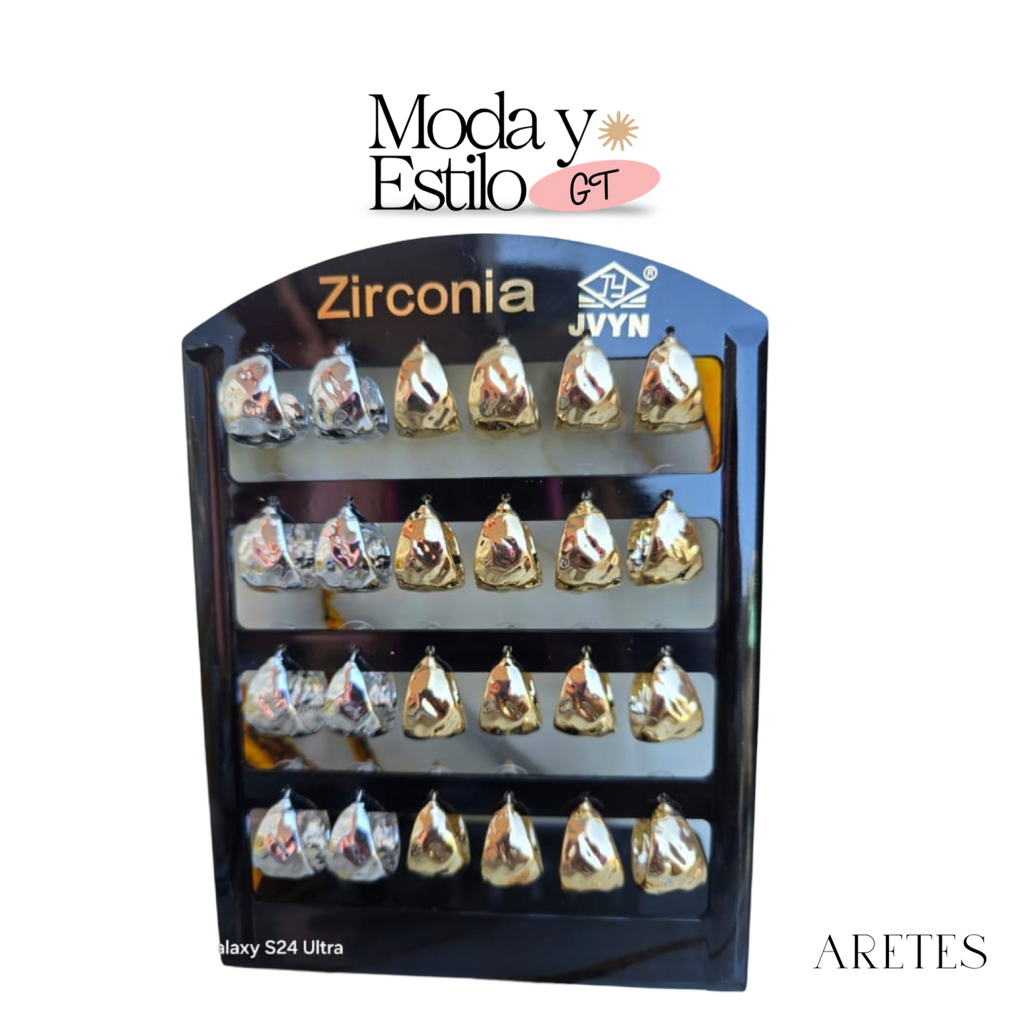 Aretes Argolla Zirconia