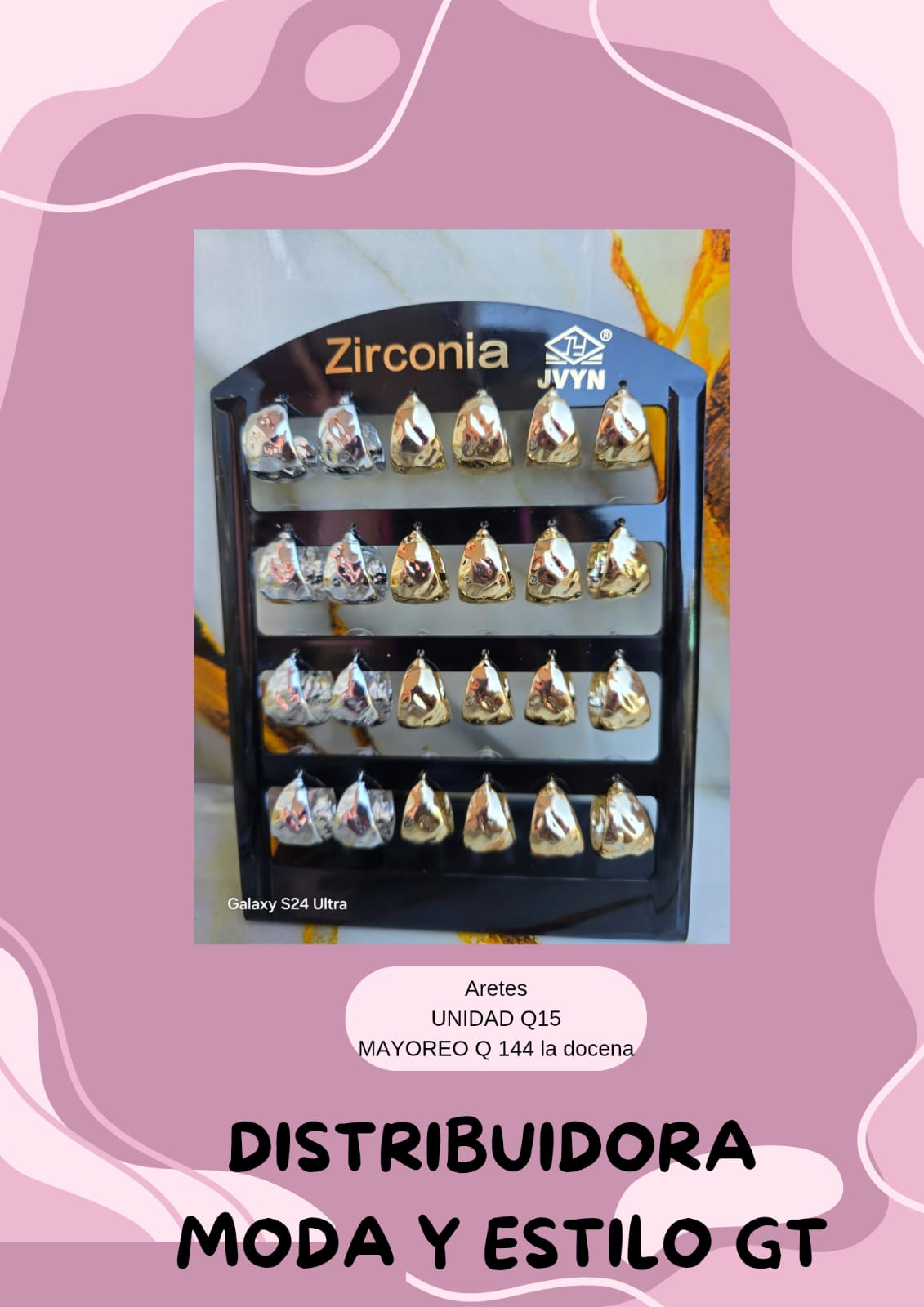 Aretes Argolla Zirconia